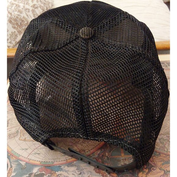 Vintage NASCAR Black Trucker Hat Corduroy Embroidered "Racing At Its Best" - Picture 4 of 7